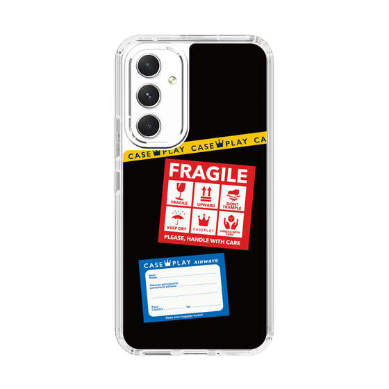 スリムプロテクションケース［ FRAGILE Stickers - Black ］