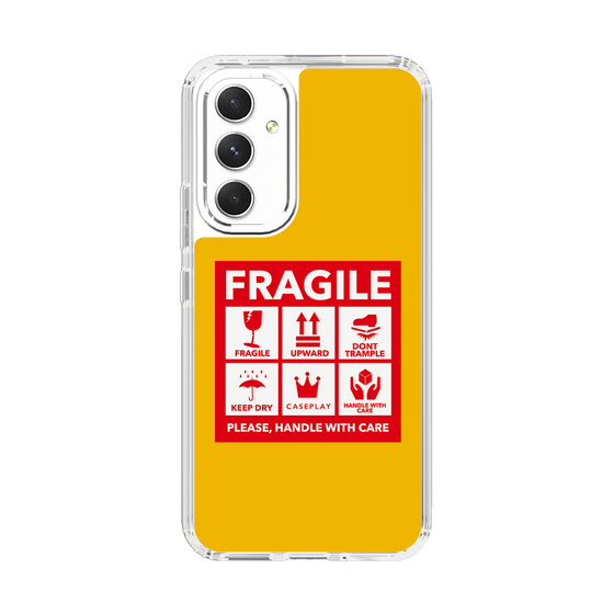 スリムプロテクションケース［ FRAGILE Sticker - Yellow ］