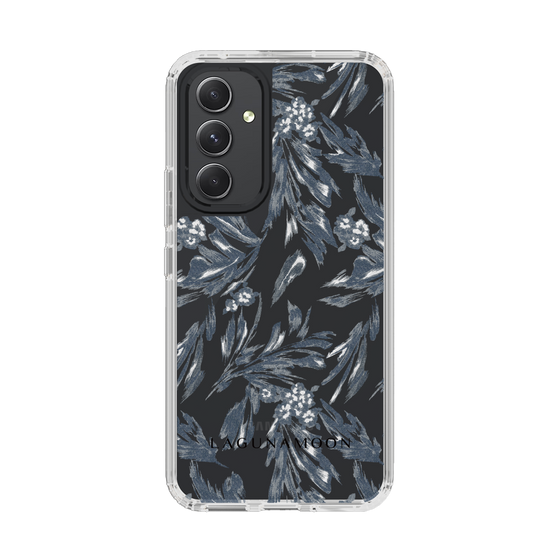 スリムプロテクションケース［ LAGUNAMOON - ボタニカルジャガード - Clear×Black ］