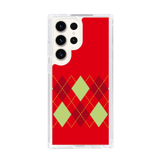 スリムプロテクションケース［ Nordic Argyle - Red ］