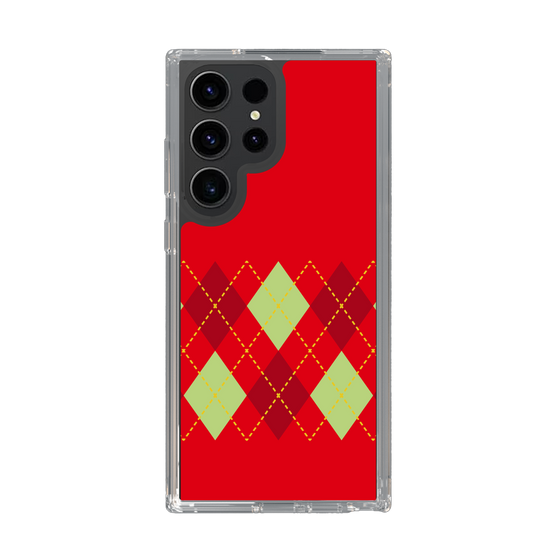 スリムプロテクションケース［ Nordic Argyle - Red ］