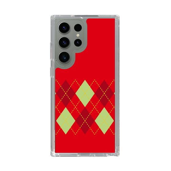 スリムプロテクションケース［ Nordic Argyle - Red ］